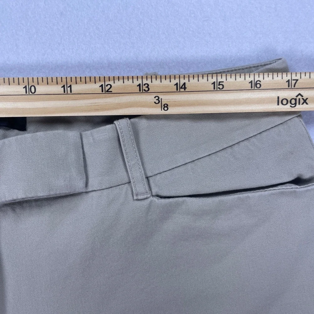 Talbots Signature Straight Leg Pants Womens 12 Tan Khaki Cotton Stretch Chino